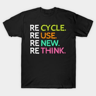 Recycle Reuse Renew Rethink, Vintage. T-Shirt